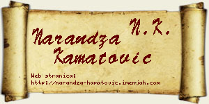 Narandža Kamatović vizit kartica
